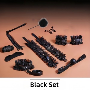 Ensemble <span class=keywords><strong>de</strong></span> jouets sexuels SM, dentelle <span class=keywords><strong>de</strong></span> bondage, accessoires d'entraînement pour femme esclave, menottes, attaches pour les pieds, bouchon buccal, jouets pour adultes - Product Image 5