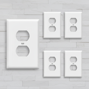 <span class=keywords><strong>Plaque</strong></span> murale pour prise double, grandes plaques de couverture pour prises électriques, format surdimensionné 1 poste 5,5" x 3,5", en <span class=keywords><strong>polycarbonate</strong></span> thermoplastique - Product Image 4