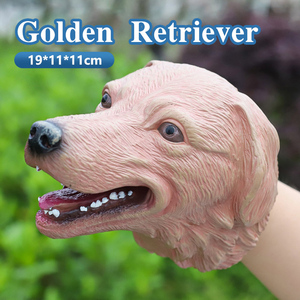 Marioneta de mano vívida vinilo tiburón <span class=keywords><strong>tigre</strong></span> oso hipopótamo perro Animal marionetas para niños juego de simulación - Product Image 3