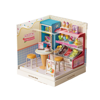 QS Manufacturer Ensemble de jouets éducatifs préscolaires DIY Monde des rêves, avec mini-scènes de magasin multi-styles, pour enfants, idéal comme cadeau