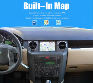 Autoradio multimédia Android 8 cœurs avec écran tactile de 7 pouces pour lecteur DSP intégré, CarPlay sans fil, autoradio stéréo pour Land Rover - Product Image 4