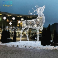 Guirlandes lumineuses LED 3D personnalisées en PVC en forme de rennes pour la décoration de la rue et du paysage, indice de protection IP65, 110V/240V, Halloween, Noël
