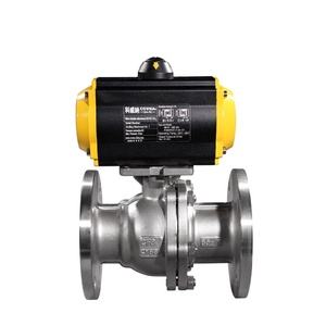 Válvula de Bola Neumática COVNA de 1/2 Pulgada, 3 Vías, Tipo Doble Brida, Acero Inoxidable 304, Válvula de Bola de Accionamiento Neumático - Product Image 3