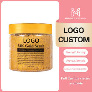 MLM Custom Cosmetic Whitening Deep Cleansing Organic Exfoliant Anti Aging Shimmer 24K Gold Face and Body Scrub - Product Image 5