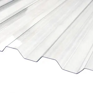 1MM ucuz çatı malzemeleri Polycorbonate levha oluklu sera çatısı plastik dalga paneli Policarbonato kiremit