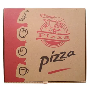 مختلف الأحجام مخصصة رخيصة صندوق للبيتزا مع شعار المموج مخصص صندوق للبيتزا الجملة صندوق للبيتزا es