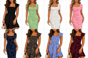 Vestidos Midi de Verano con Encaje Calado, Surtido Variado para Adultos, Envío Mixto - Product Image 1