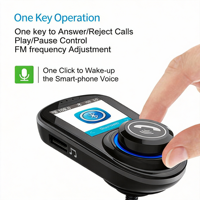 Transmisor FM para Auto GXY G45, Reproductor MP3 con Bluetooth 5.0, Cargador Rápido USB PD QC3.0, Kit Manos Libres, Pantalla a Color, 1 Año de Garantía