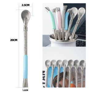 Filtro de Metal para Beber Té 18/8 Acero Inoxidable 304 Yerba <span class=keywords><strong>Mate</strong></span> Paja Bombilla Calabaza <span class=keywords><strong>Argentina</strong></span> Cuchara <span class=keywords><strong>Mate</strong></span> - Product Image 5