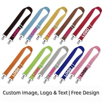 Lanière bandoulière multifonction réglable en polyester avec double mousqueton, couleur unie, pour événements, accessoire léger pour ventilateur et téléphone portable