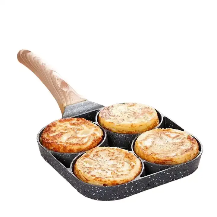 Groothandel Custom Anti-Aanbaklaag Huishoudelijke Koekenpan Biefstuk Gebakken Eierpan Mini Pannenkoek Cake Pan Set