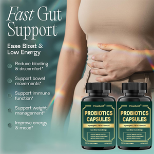 Cápsulas de Probióticos <span class=keywords><strong>y</strong></span> Prebióticos Veganos Orgánicos al por Mayor, Fórmula Sinérgica 3 en 1 <span class=keywords><strong>para</strong></span> la Salud Intestinal - Product Image 3