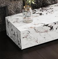 Table console moderne de luxe en bois avec plateau en marbre pour salon et chambre à coucher, meuble TV avec marbre travertin