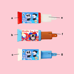 Porte-clés pendentif créatif en PVC, motif dessin animé personnalisé, en forme de petit bâtonnet de crème glacée, mignon, coloré, style anime, étanche - Product Image 6