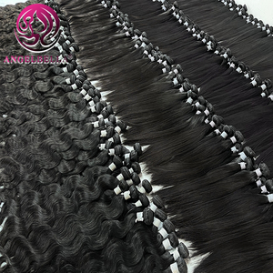 Extensiones de cabello humano virgen brasileño, extensiones de cabello humano crudo 12a, mechones de tejido - Product Image 3
