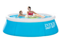 Piscine ronde gonflable Intex 28101 de 6 pieds x 20 pouces, facile à installer, en PVC, pour une utilisation en extérieur, dans la cour, pour toute la famille, pour le plaisir des enfants
