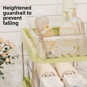 Étagère de rangement sous l'évier en plastique <span class=keywords><strong>NFS</strong></span>, organisateur de comptoir coulissant pour armoires de salle de bain, étagères utilitaires, différentes tailles - Product Image 3