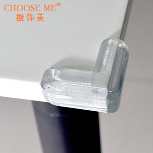 Silicone Table <b>Corner</b> <b>Protectors</b> Transparent Blue L Shape Baby Safety Guards Adhesive For Furniture Edges - Product Image 2