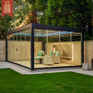 Pergola motorisée électrique intelligente en aluminium pour extérieur avec stores, 10x16, 10x19, 10x20, 20x10 - Product Image 6