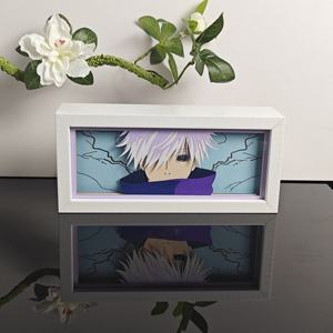 Jujutsu Kaisen Yuji Itadori LED Shadow Box - Magazzino USA - Disponibile - Spedizione Immediata USA - Decorazione Anime 3D Fulmine Blu - Product Image 3