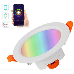 WiFi Thông Minh LED Downlight Vòng Lõm Ánh Sáng Tại Chỗ 5W/7W/9W15W RGB + CW 2700K-6500K Tương Thích Với Alexa Google Nhà Tuya - Product Image 2