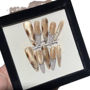 <span class=keywords><strong>Uñas</strong></span> Postizas Hechas a Mano, Diseño Elegante <span class=keywords><strong>de</strong></span> Estilete, Juego <span class=keywords><strong>de</strong></span> 10 Piezas en Diferentes Tamaños, <span class=keywords><strong>Uñas</strong></span> Artificiales al por Mayor - Product Image 4