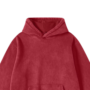 Sweat à capuche personnalisé en molleton polyester/coton épais, style vintage délavé à l'acide, grande taille pour homme, avec logo, tendance - Product Image 5