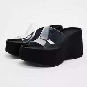Pantuflas de Suela Gruesa y Suave para Mujer, Sandalias de Diseño Único <span class=keywords><strong>con</strong></span> Punta Abierta, Cómodas y Transpirables para Usar al Aire Libre - Product Image 6