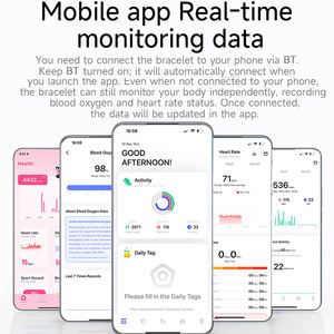 Nouveau bracelet intelligent sans écran B6 2026, étanche 5 ATM, moniteur de fréquence cardiaque, suivi de la santé et de la forme physique, bracelet intelligent sans écran - Product Image 4
