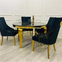 Usine Xuanzhen, mobilier de luxe nordique, table à manger moderne pas chère, ensemble de 4 chaises, table à manger en marbre, table à manger ronde