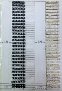 5mm 6mm 7mm 10mm agujero Vertical cubo cuadrado acrílico blanco negro letras cuentas para joyería pulseras de macramé - Product Image 6