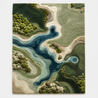 Tapis décoratif artistique moderne, doux et design, tufté à la main, pour salon, chambre, villa, ou zone proche fenêtre