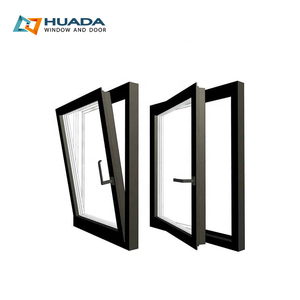 Penghalau panas kaca ganda Perancis jendela tingkap ganda jendela Aluminium dan pintu jendela balkon desain untuk rumah - Product Image 1