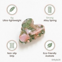 Set di 10 Mollette per Capelli in Acetato, Colori Assortiti, Clip per Chignon, Vendita all'Ingrosso, Logo Personalizzato OEM