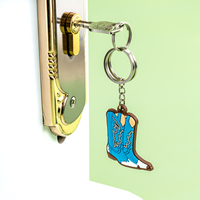Llavero de PVC 2D con Insignia de Sheriff y Sombrero de Vaquero, Personalizable con Logotipo, Promocional para Fiestas Temáticas del Oeste, Souvenir, en Oferta