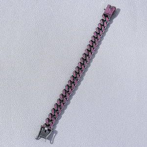 2026 New Innovation Geometric Design Alloy Purple Chain <b>Bracelet</b> Hiphop Style Men's <b>Bracelet</b> Trendy Jewelry Wholesale - Product Image 3