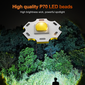 Heluis P70โคมไฟสว่างมาก ABS ไฟฉายขบวนรถแบบยืดหดได้ไฟฉาย LED ชาร์จไฟได้ไฟฉายยุทธวิธี - Product Image 3