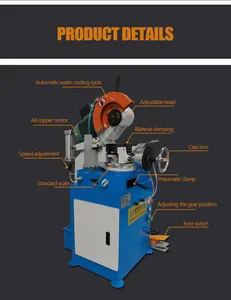 Máquina de corte semiautomática 275, máquina cortadora de tubos refrigerada por agua, máquina de sierra circular de metal