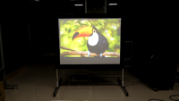 Écran de projection pliable 300 "Écran de projecteur pliant rapide avec kit de drapé de robe, écran de projection extérieur