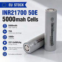 Batterie Li-ion INR21700/50E 5000mAh 15A à dessus plat non protégée en stock UE pour modules de véhicules électriques et systèmes de stockage
