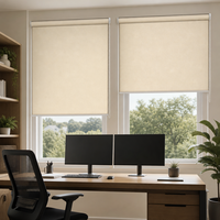 Stores enrouleurs en tissu tissé intemporel et simple, couleur personnalisée, avec perles manuelles, pour filtrer la lumière du jour et ombrer les fenêtres