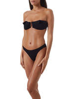 Groothandel Maine Zwart Mazy Franje U Trim Bandeau Sexy Bikini Vrouw Badmode