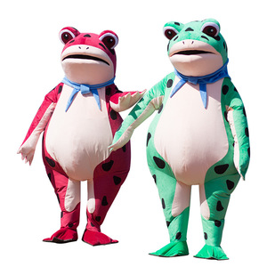 Fantasia de Natal de Pelúcia Unissex para Adultos com Material EVA e Acessório de Capacete - Mascote Sapo Solitário para Uso em Festas - Product Image 1