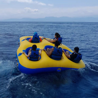 Bateau banane gonflable géant en PVC pour l'été, usage commercial, capacité 500 kg, épaisseur 0,9 mm, JUNAO Q-1