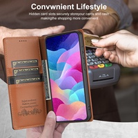 Étui portefeuille à rabat magnétique en cuir PU pour Samsung S25 Edge S24 Ultra S23 Plus S22 S21 FE S20 S10 S9 S8 Cards Bag Phone Cover