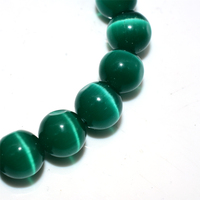 Bracelet œil de chat vert foncé, garantie contre le commerce en gros, 6/8/10mm, haute qualité