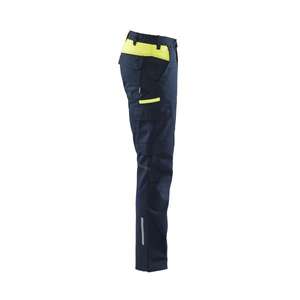 BLAKLADER - 144418328633C156 Pantalon d'industrie stretch Bleu marine foncé/jaune-PANTALON DE TRAVAIL EAN 7330509890486 - Product Image 3