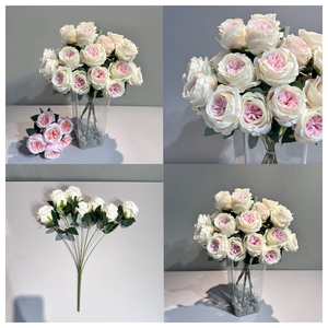 热卖批发人造大卫奥斯汀玫瑰花真触摸圣诞母亲节婚礼和家居装饰 - Product Image 6