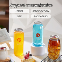 Offres Spéciales : Canettes en plastique transparentes pour boissons (soda, café infusé à froid, jus, thé au lait) – Emballage PET