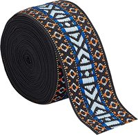 Nouveau design en gros 65% Rayon 35% Nylon Nervure Jacquard Web Enduit Ruban Jacquard Web pour Vêtements de Mode